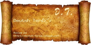 Deutsh Teréz névjegykártya
